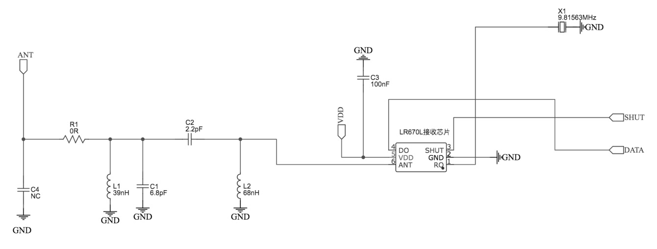 LR670L 315MHz 参考应用电路
